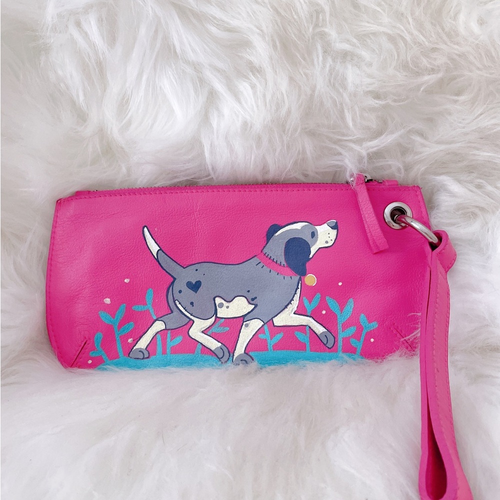 Trendy Boutique Pink Dog Clutch